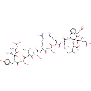 Molecular Structure of 189695-57-6 (L-Leucine,
L-a-aspartylglycyl-L-tyrosyl-L-seryl-L-valyl-L-seryl-L-arginyl-L-seryl-L-lysyl-L-
threonyl-L-a-glutamyl-L-a-aspartyl-L-phenylalanyl-)