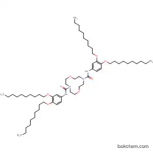 Molecular Structure of 190275-38-8 (1,7-Dioxa-4,10-diazacyclododecane-4,10-dicarboxamide,
N,N'-bis[3,4-bis(decyloxy)phenyl]-)