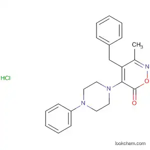 Molecular Structure of 190380-43-9 (6H-1,2-Oxazin-6-one,
3-methyl-4-(phenylmethyl)-5-(4-phenyl-1-piperazinyl)-,
monohydrochloride)