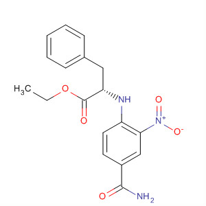 Molecular Structure of 190394-27-5 (L-Phenylalanine, N-[4-(aminocarbonyl)-2-nitrophenyl]-, ethyl ester)