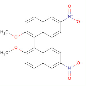 Molecular Structure of 191721-49-0 (1,1'-Binaphthalene, 2,2'-dimethoxy-6,6'-dinitro-)