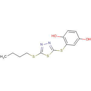 Molecular Structure of 191931-20-1 (1,4-Benzenediol, 2-[[5-(butylthio)-1,3,4-thiadiazol-2-yl]thio]-)