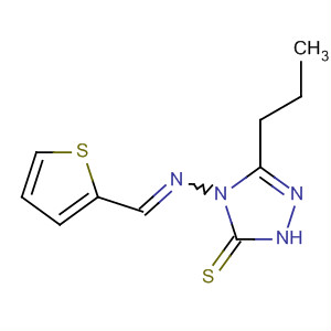 Molecular Structure of 191934-80-2 (3H-1,2,4-Triazole-3-thione,
2,4-dihydro-5-propyl-4-[(2-thienylmethylene)amino]-)