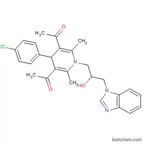 Molecular Structure of 192215-16-0 (Ethanone,
1,1'-[1-[3-(1H-benzimidazol-1-yl)-2-hydroxypropyl]-4-(4-chlorophenyl)-1,
4-dihydro-2,6-dimethyl-3,5-pyridinediyl]bis-)
