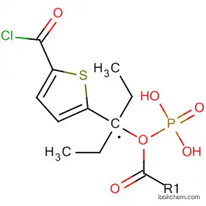 Molecular Structure of 192723-80-1 (Phosphonic acid, [[5-(chlorocarbonyl)-2-thienyl]methyl]-, diethyl ester)