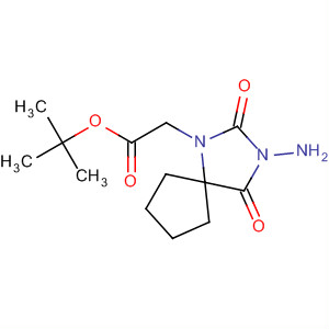 Molecular Structure of 192752-39-9 (1,3-Diazaspiro[4.4]nonane-1-acetic acid, 3-amino-2,4-dioxo-,
1,1-dimethylethyl ester)