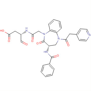 Butanoic acid,  3-[[[(3S)-3-(benzoylamino)-2,3,4,5-tetrahydro-2-oxo-5-(4-pyridinylacetyl)  -1H-1,5-benzodiazepin-1-yl]acetyl]amino]-4-oxo-, (3S)-