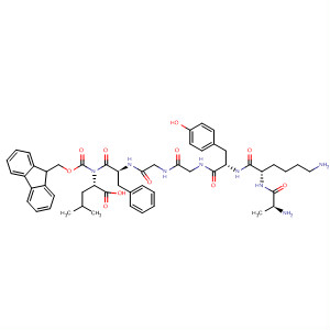 Molecular Structure of 192772-62-6 (L-Leucine,
N-[(9H-fluoren-9-ylmethoxy)carbonyl]-L-alanyl-L-lysyl-L-tyrosylglycylglycyl-
L-phenylalanyl-)