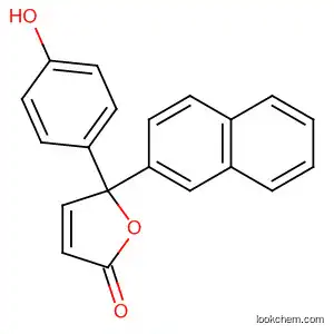 Molecular Structure of 192803-99-9 (2(5H)-Furanone, 5-(4-hydroxyphenyl)-5-(2-naphthalenyl)-)