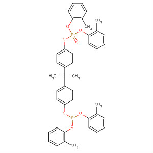 Molecular Structure of 192830-50-5 (Phosphoric acid,
4-[1-[4-[[bis(methylphenoxy)phosphino]oxy]phenyl]-1-methylethyl]phenyl
bis(methylphenyl) ester)