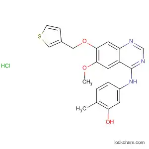 Phenol,
5-[[6-methoxy-7-(3-thienylmethoxy)-4-quinazolinyl]amino]-2-methyl-,
monohydrochloride