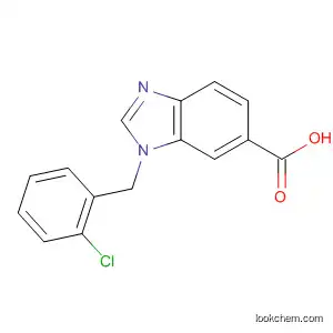 Molecular Structure of 193013-55-7 (1H-Benzimidazole-6-carboxylic acid, 1-[(2-chlorophenyl)methyl]-)