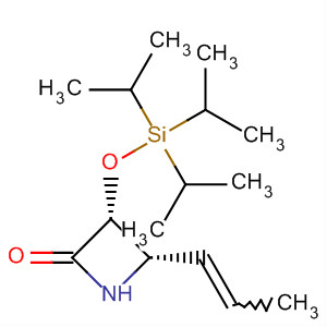 Molecular Structure of 178250-08-3 (2-Azetidinone, 4-(1-propenyl)-3-[[tris(1-methylethyl)silyl]oxy]-, (3R,4S)-)