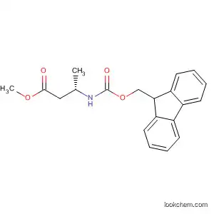 Molecular Structure of 193954-33-5 (Butanoic acid, 3-[[(9H-fluoren-9-ylmethoxy)carbonyl]amino]-, methyl
ester, (S)-)