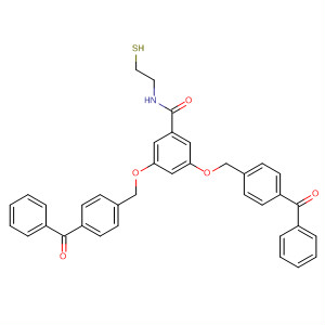 Molecular Structure of 196491-96-0 (Benzamide, 3,5-bis[(4-benzoylphenyl)methoxy]-N-(2-mercaptoethyl)-)