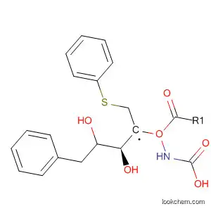 Molecular Structure of 197302-38-8 (Carbamic acid, [(1R,2S)-2,3-dihydroxy-1-[(phenylthio)methyl]propyl]-,
phenylmethyl ester)