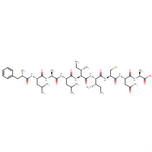 Molecular Structure of 197887-68-6 (L-Alanine,
L-phenylalanyl-L-leucyl-L-alanyl-L-leucyl-L-isoleucyl-L-isoleucyl-L-cysteinyl-
L-asparaginyl-)