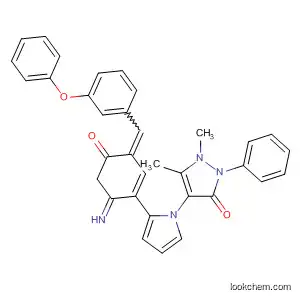 Molecular Structure of 331452-94-9 (3H-Pyrazol-3-one,
4-[4,5-dihydro-5-oxo-4-[(3-phenoxyphenyl)methylene]-2-phenyl-1H-imid
azol-1-yl]-1,2-dihydro-1,5-dimethyl-2-phenyl-)