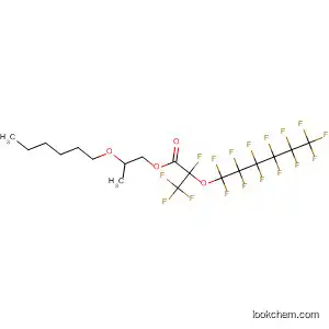 Molecular Structure of 394681-23-3 (Propanoic acid, 2,3,3,3-tetrafluoro-2-[(tridecafluorohexyl)oxy]-,
2-(hexyloxy)propyl ester)
