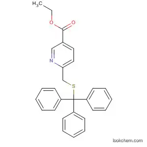 Molecular Structure of 395651-19-1 (3-Pyridinecarboxylic acid, 6-[[(triphenylmethyl)thio]methyl]-, ethyl ester)