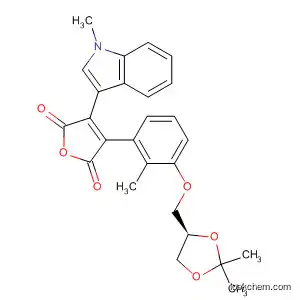 Molecular Structure of 396091-55-7 (2,5-Furandione,
3-[3-[[(4R)-2,2-dimethyl-1,3-dioxolan-4-yl]methoxy]-2-methylphenyl]-4-(1
-methyl-1H-indol-3-yl)-)
