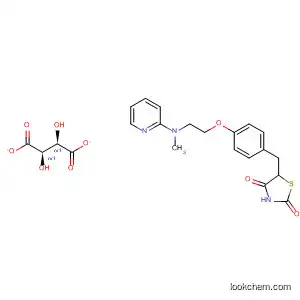 Molecular Structure of 397264-17-4 (2,4-Thiazolidinedione,
5-[[4-[2-(methyl-2-pyridinylamino)ethoxy]phenyl]methyl]-,
rel-(2R,3R)-2,3-dihydroxybutanedioate (1:1))