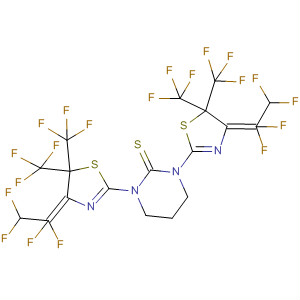 2(1H)-Pyrimidinethione, 1,3-bis[(4E)-4,5-dihydro-4-(tetrafluoroethylidene)-5,5-bis(trifluoromethyl )-2-thiazolyl]tetrahydro-
