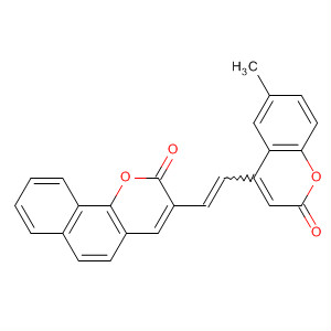 2H-Naphtho[1,2-b]pyran-2-one,  3-[2-(6-methyl-2-oxo-2H-1-benzopyran-4-yl)ethenyl]-