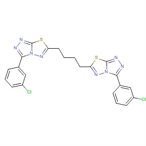Molecular Structure of 399512-11-9 (1,2,4-Triazolo[3,4-b][1,3,4]thiadiazole,
6,6'-(1,4-butanediyl)bis[3-(3-chlorophenyl)-)