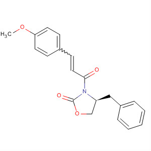 Molecular Structure of 133729-82-5 (2-Oxazolidinone,
3-[3-(4-methoxyphenyl)-1-oxo-2-propenyl]-4-(phenylmethyl)-, (4S)-)