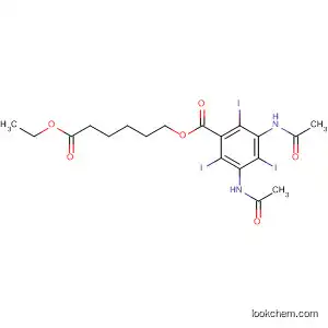Molecular Structure of 156946-45-1 (Benzoic acid, 3,5-bis(acetylamino)-2,4,6-triiodo-, 6-ethoxy-6-oxohexyl
ester)