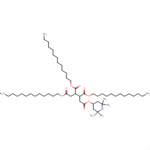 Molecular Structure of 162068-70-4 (1,2,3,4-Butanetetracarboxylic acid, 1-(2,2,6,6-tetramethyl-4-piperidinyl)
2,3,4-tritridecyl ester)