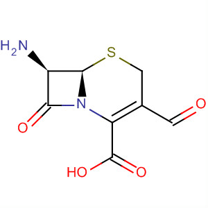 Molecular Structure of 172653-40-6 (5-Thia-1-azabicyclo[4.2.0]oct-2-ene-2-carboxylic acid,
7-amino-3-formyl-8-oxo-, (6R,7R)-)