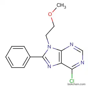 Molecular Structure of 401514-79-2 (9H-Purine, 6-chloro-9-(2-methoxyethyl)-8-phenyl-)