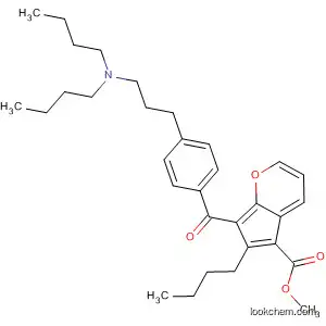 Molecular Structure of 401928-56-1 (4-Benzofurancarboxylic acid,
2-butyl-3-[4-[3-(dibutylamino)propyl]benzoyl]-, methyl ester)