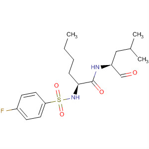 Hexanamide, 2-[[(4-fluorophenyl)sulfonyl]amino]-N-[(1S)-1-formyl-3-methylbutyl]-, (2S)-