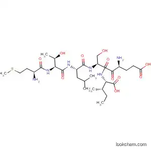 Molecular Structure of 195189-19-6 (L-Isoleucine, L-methionyl-L-threonyl-L-leucyl-L-a-glutamyl-L-seryl-)