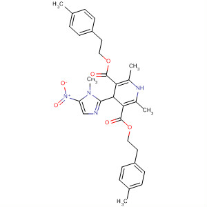 Molecular Structure of 196707-66-1 (3,5-Pyridinedicarboxylic acid,
1,4-dihydro-2,6-dimethyl-4-(1-methyl-5-nitro-1H-imidazol-2-yl)-,
bis[2-(4-methylphenyl)ethyl] ester)