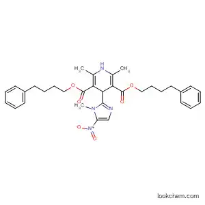 Molecular Structure of 196707-70-7 (3,5-pyridinedicarboxylic acid, 1,4-dihydro-2,6-dimethyl-4-(1-methyl-5-nitro-1H-imidazol-2-yl)-, bis(4-phenylbutyl) ester)