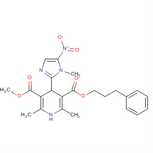 3,5-Pyridinedicarboxylic acid, 1,4-dihydro-2,6-dimethyl-4-(1-methyl-5-nitro-1H-imidazol-2-yl)-, methyl 3-phenylpropyl ester