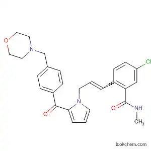 Molecular Structure of 397326-12-4 (Benzamide,
5-chloro-N-methyl-2-[3-[2-[4-(4-morpholinylmethyl)benzoyl]-1H-pyrrol-1-
yl]-1-propenyl]-)