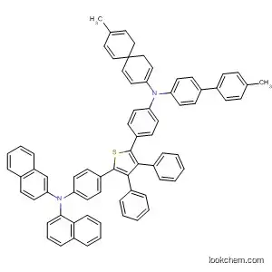 Molecular Structure of 404353-86-2 (1-Naphthalenamine,
N-[4-[5-[4-[bis(4'-methyl[1,1'-biphenyl]-4-yl)amino]phenyl]-3,4-diphenyl-2
-thienyl]phenyl]-N-2-naphthalenyl-)
