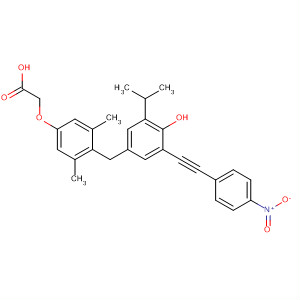 Acetic acid,[4-[[4-hydroxy-3-(1-methylethyl)-5-[(4-nitrophenyl)ethynyl]phenyl]methyl]-3,5-dimethylphenoxy]-