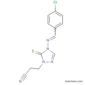 Molecular Structure of 455300-04-6 (1H-1,2,4-Triazole-1-propanenitrile,
4-[[(4-chlorophenyl)methylene]amino]-4,5-dihydro-5-thioxo-)