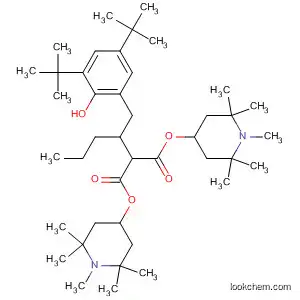 Molecular Structure of 474043-37-3 (Propanedioic acid,
[[3,5-bis(1,1-dimethylethyl)-2-hydroxyphenyl]methyl]butyl-,
bis(1,2,2,6,6-pentamethyl-4-piperidinyl) ester)