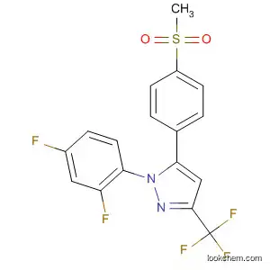 Molecular Structure of 475590-76-2 (1H-Pyrazole,
1-(2,4-difluorophenyl)-5-[4-(methylsulfonyl)phenyl]-3-(trifluoromethyl)-)