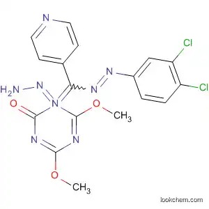 Molecular Structure of 478535-07-8 (1,3,5-Triazin-2(1H)-one, 4,6-dimethoxy-,
[[(3,4-dichlorophenyl)azo]-4-pyridinylmethylene]hydrazone)