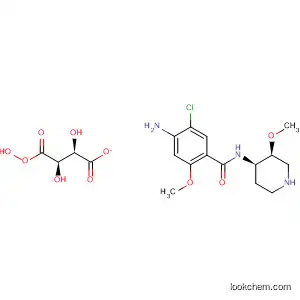 Molecular Structure of 484023-79-2 (Benzamide,
4-amino-5-chloro-2-methoxy-N-[(3S,4R)-3-methoxy-4-piperidinyl]-,
(2R,3R)-2,3-dihydroxybutanedioate (1:1), monohydrate)