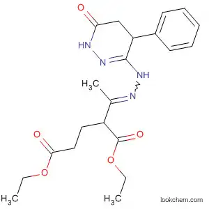 Molecular Structure of 502967-17-1 (Pentanedioic acid,
2-[1-[(1,4,5,6-tetrahydro-6-oxo-4-phenyl-3-pyridazinyl)hydrazono]ethyl]-,
diethyl ester)