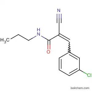 Molecular Structure of 538350-12-8 (2-Propenamide, 3-(3-chlorophenyl)-2-cyano-N-propyl-)